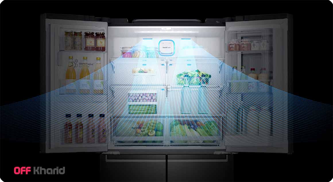 قیمت، خرید و مشخصات یخچال فریزر دور این دور ال جی مدل LG InstaView X39